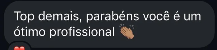 Depoimento de paciente da Clínica Odonto Face via redes sociais